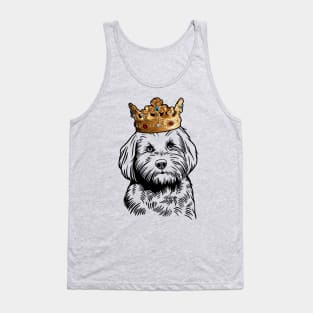 Cavapoo Dog King Queen Wearing Crown Tank Top